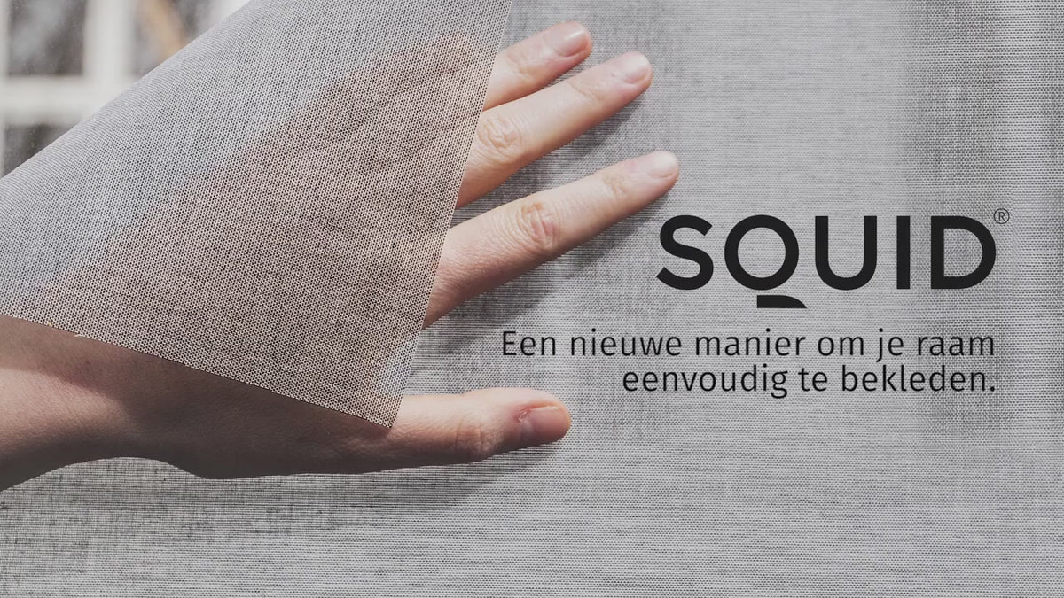 Squid aanbrengen op grote ramen
