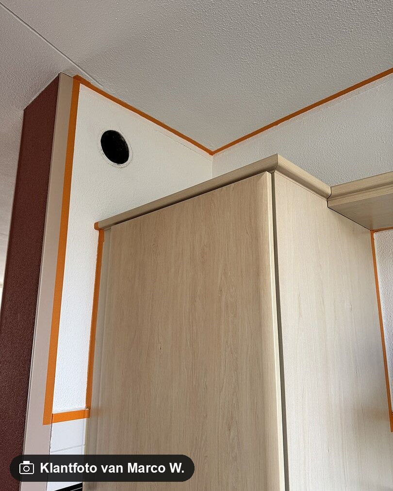 Klantfoto van Marco W. bij Afplaktape Oranje - 24 mm x 50 m - Voor ruwe ondergronden