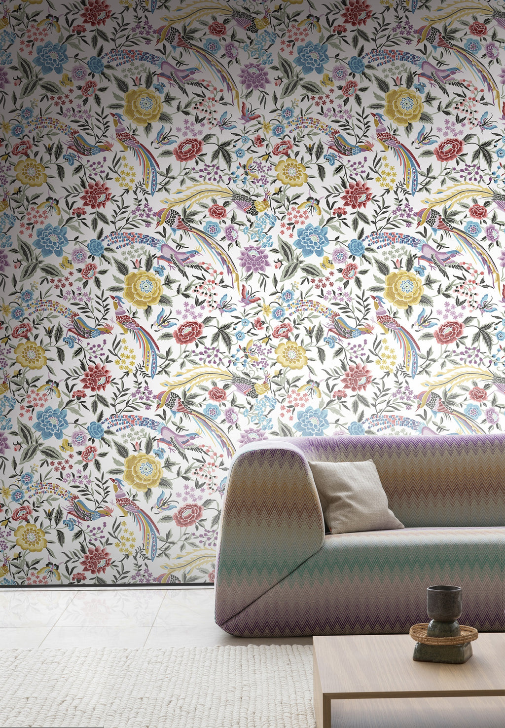 Arte Missoni Home 06 Oriental Garden Ricamo 10660 behang in interieur