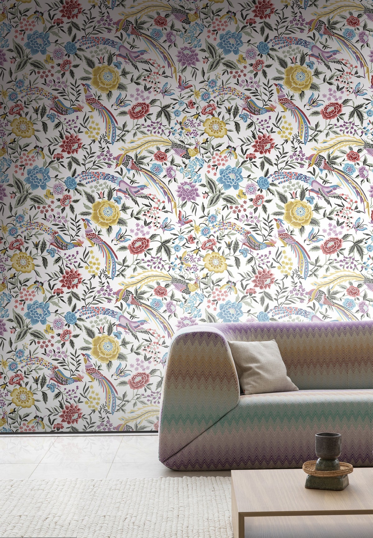 Arte Missoni Home 06 Oriental Garden Ricamo 10660 behang in interieur