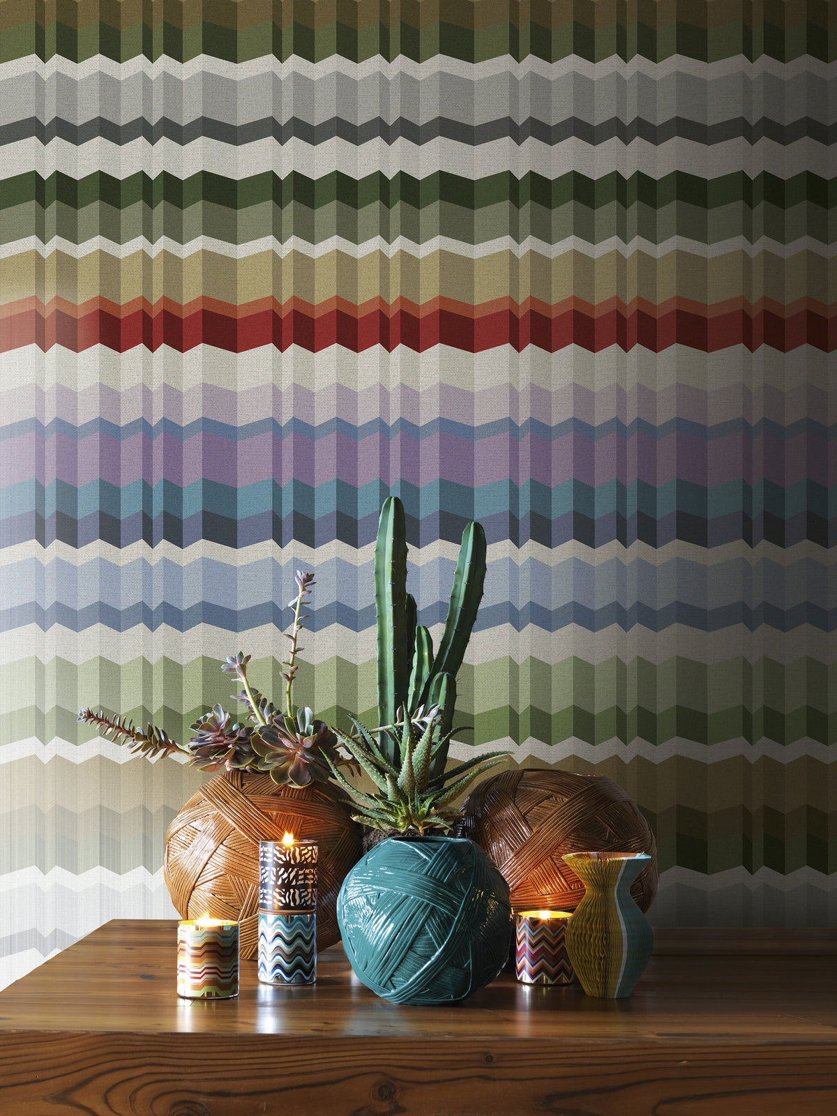 Arte Missoni Home 06 Waves 10690 behang in interieur
