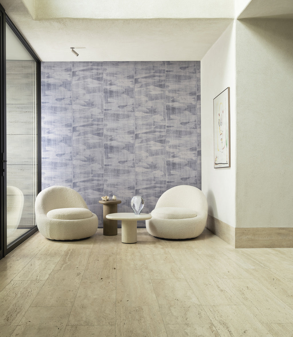 Arte Ombré Alluvio 32342 Blueberry behang in interieur