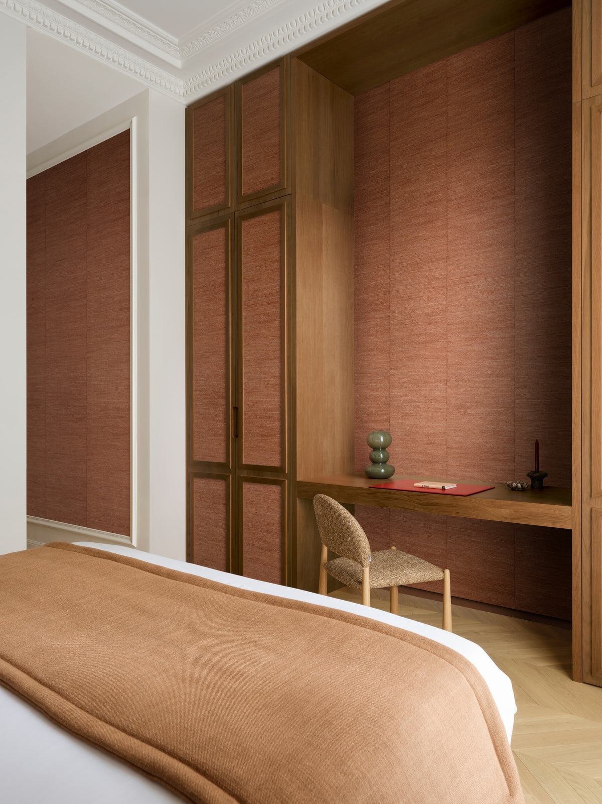Arte Senah Selvage 55113 Muscade behang in interieur
