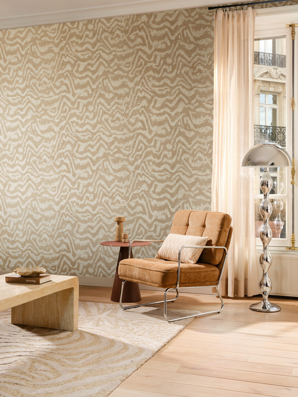 Arte Senah Sillage 55145 Sepia behang in interieur