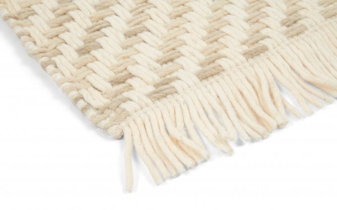 Brink & Campman Atelier Twill Oyster vloerkleed hoek en rand