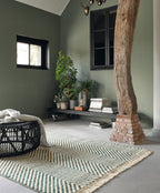 Brink & Campman Atelier Twill Mineral vloerkleed in een interieur
