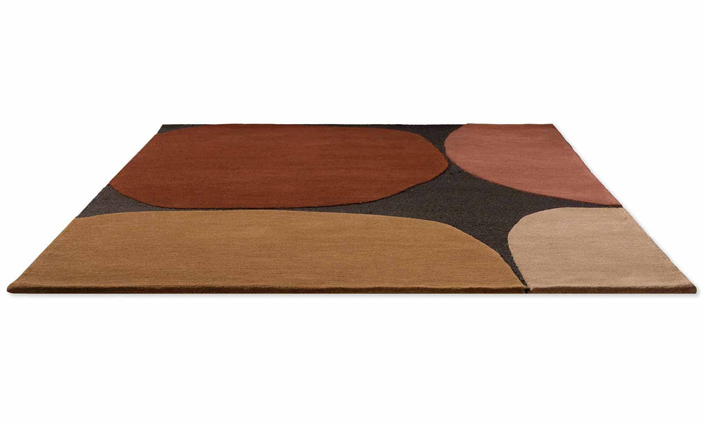 Brink & Campman Decor Plateau Terra vloerkleed schuin van boven