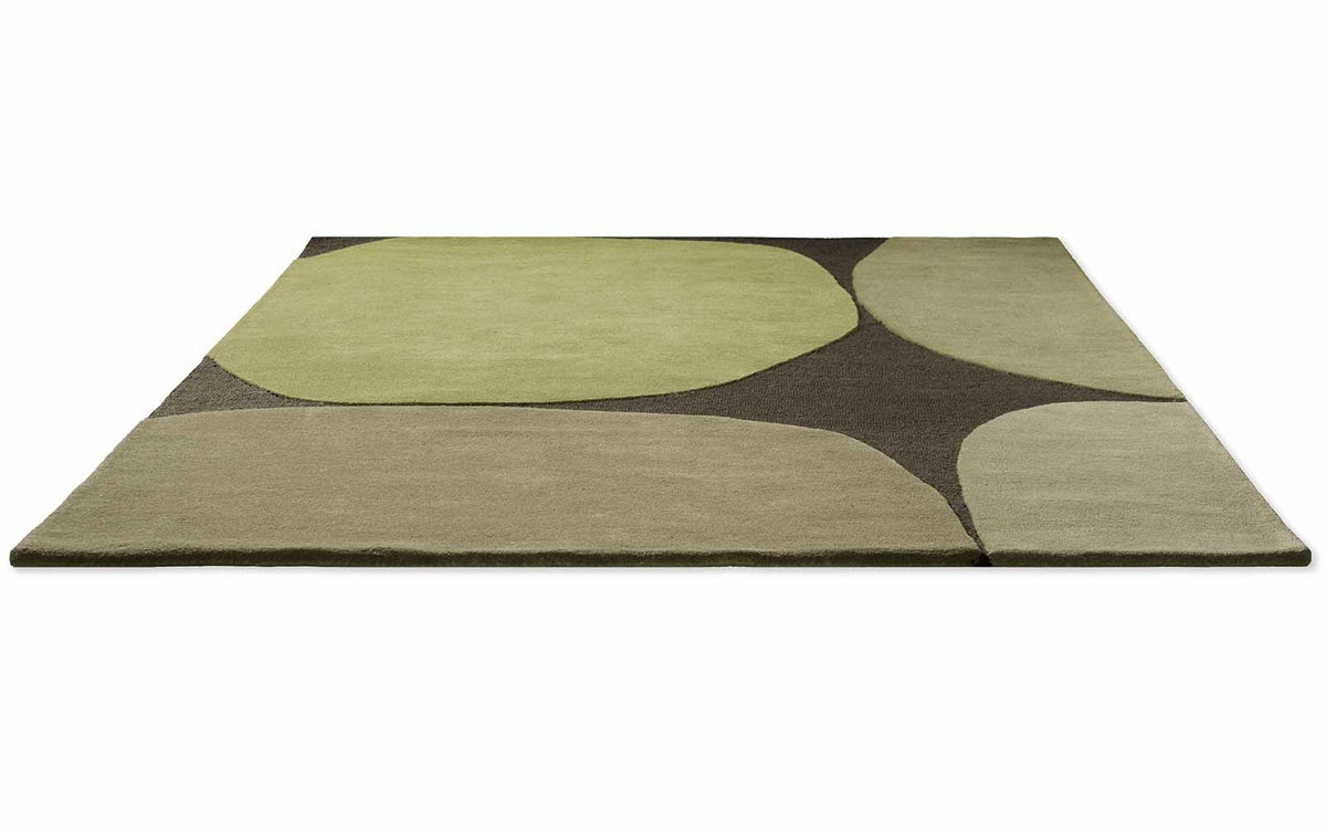 Brink & Campman Decor Plateau Moss vloerkleed schuin van boven