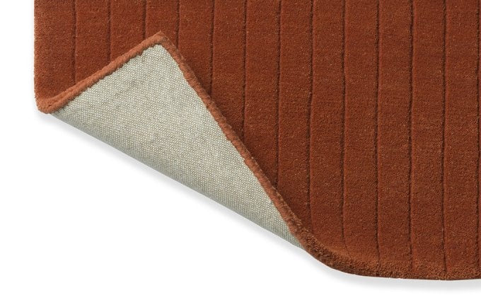 Brink & Campman Decor Rhythm Tangerine vloerkleed close-up van de structuur