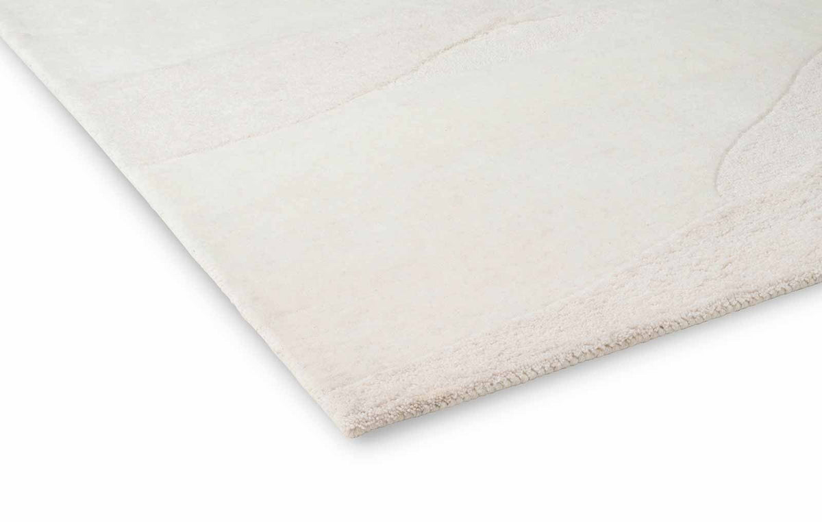 Brink & Campman Decor Scape Woolwhite vloerkleed hoek en rand