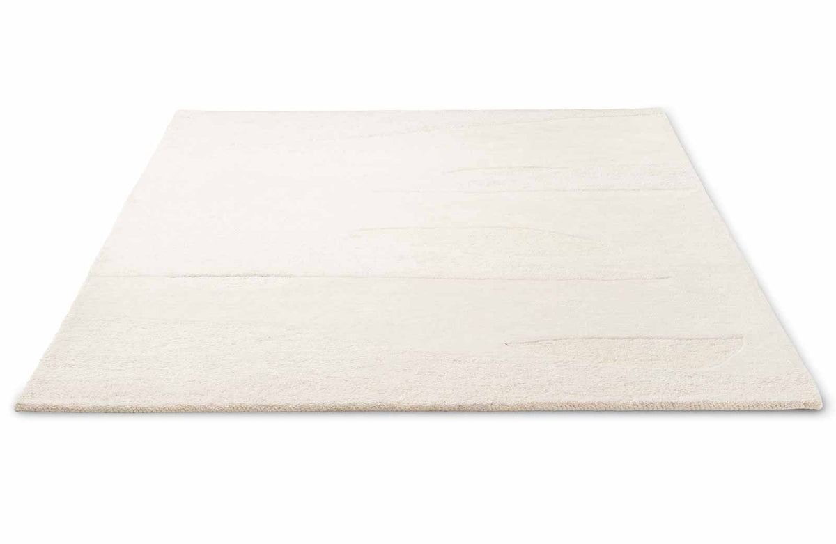 Brink & Campman Decor Scape Woolwhite vloerkleed schuin van boven