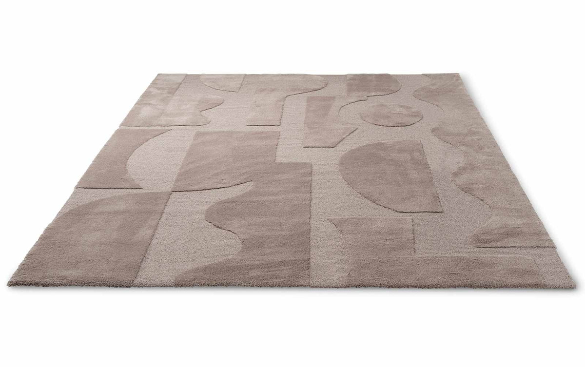 Brink & Campman Mural Bold Cement vloerkleed schuin van boven