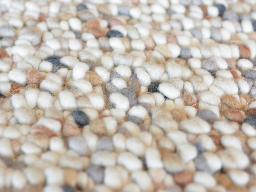 Brink & Campman Pebble Light Natural vloerkleed close-up van de structuur