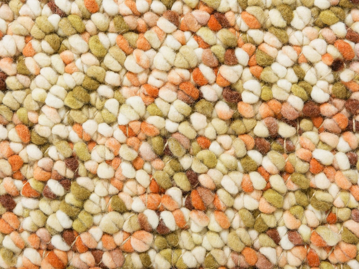 Brink & Campman Pebble Pumpkin vloerkleed close-up van de structuur