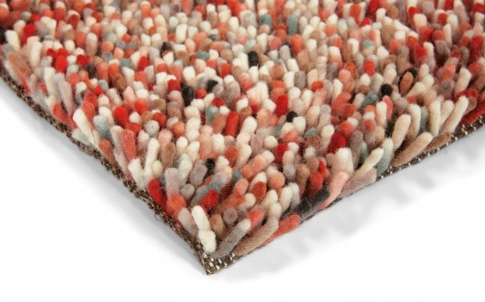 Brink & Campman Pop Art Coral vloerkleed hoek en rand