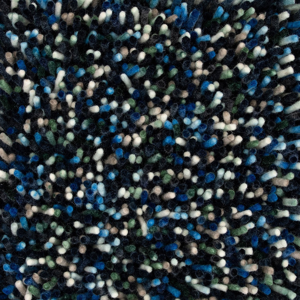 Brink & Campman Pop Art True Blue vloerkleed close-up van de structuur