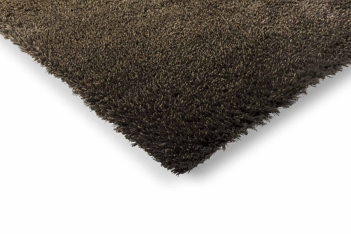 Brink & Campman Shade High Beige/Dark Chocolate vloerkleed hoek en rand