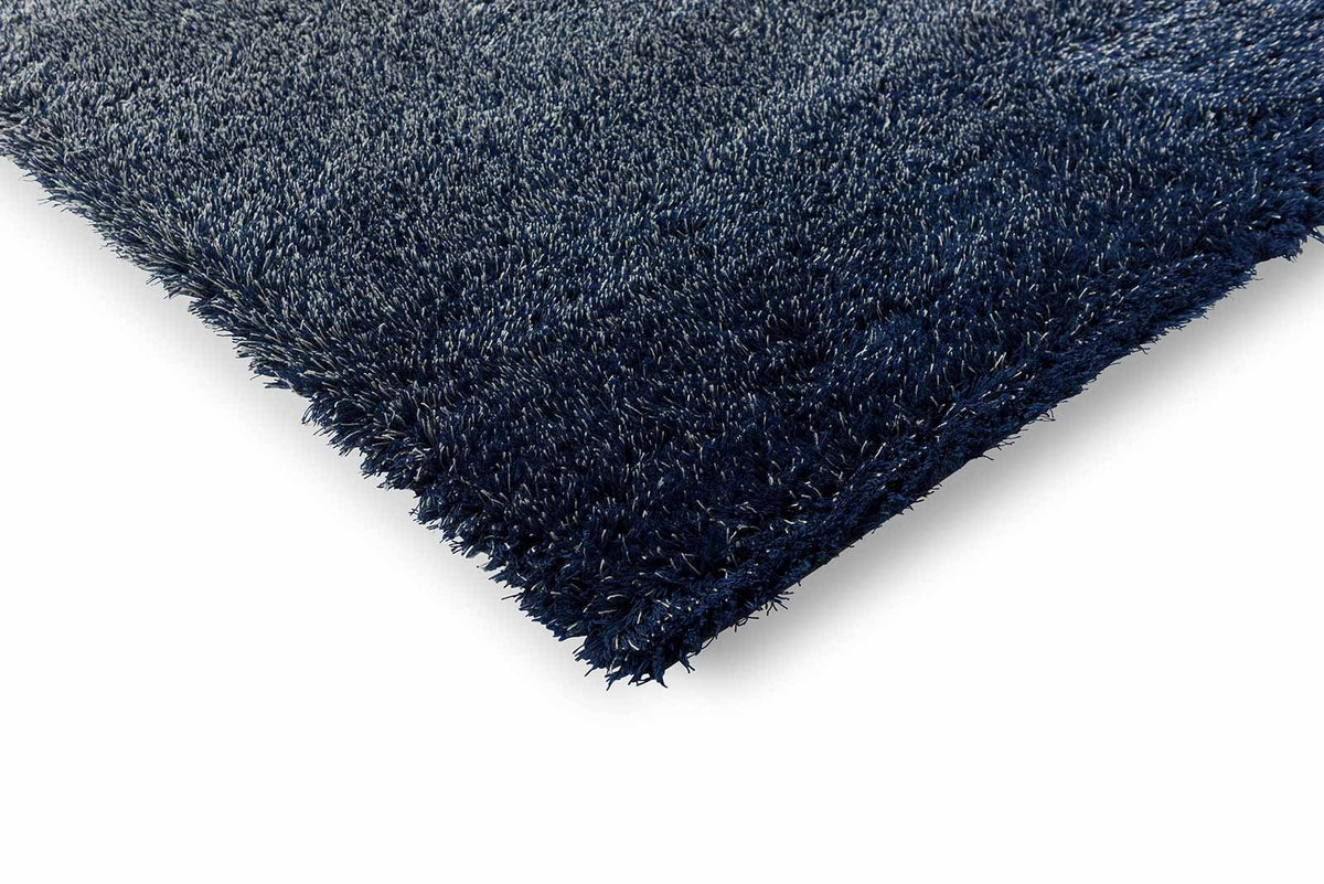 Brink & Campman Shade High Silver/Polar Night vloerkleed hoek en rand