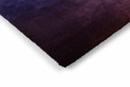 Brink & Campman Shade Low Electric Blue/Aubergine vloerkleed hoek en rand