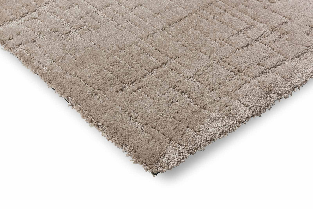 Brink & Campman Twinset Urban Taupe vloerkleed hoek en rand