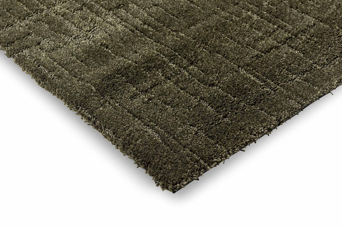 Brink & Campman Twinset Urban Olive vloerkleed hoek en rand