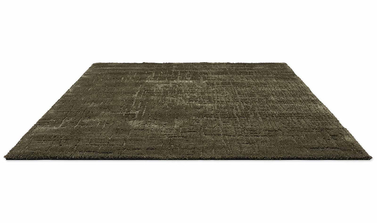 Brink & Campman Twinset Urban Olive vloerkleed schuin van boven