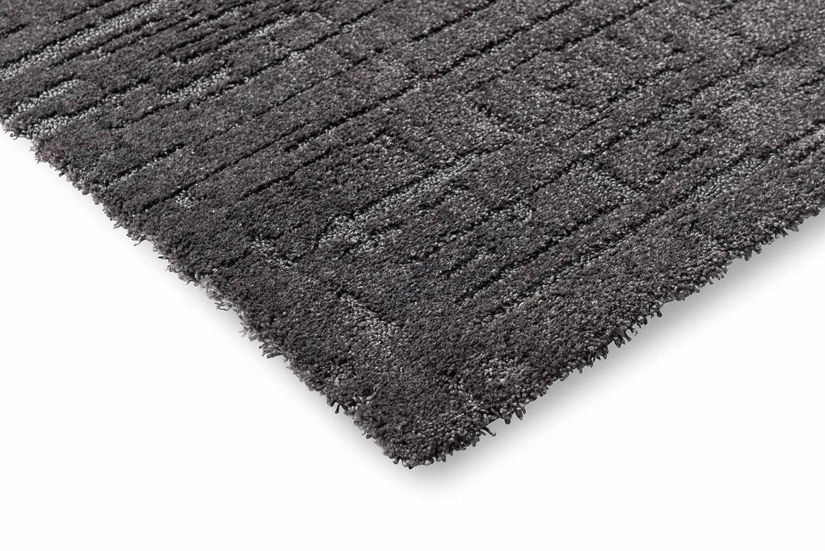 Brink & Campman Twinset Urban Graphite vloerkleed hoek en rand