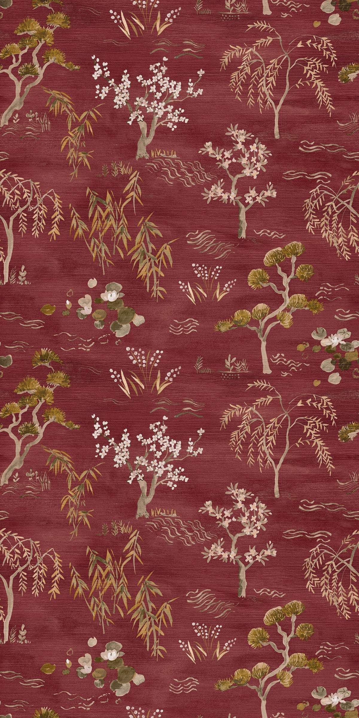 Casamance behang Legendes 70000304 bordeaux