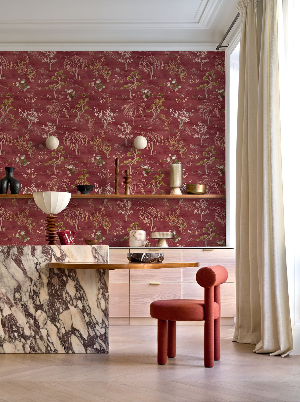 Casamance behang Legendes 70000304 in interieur