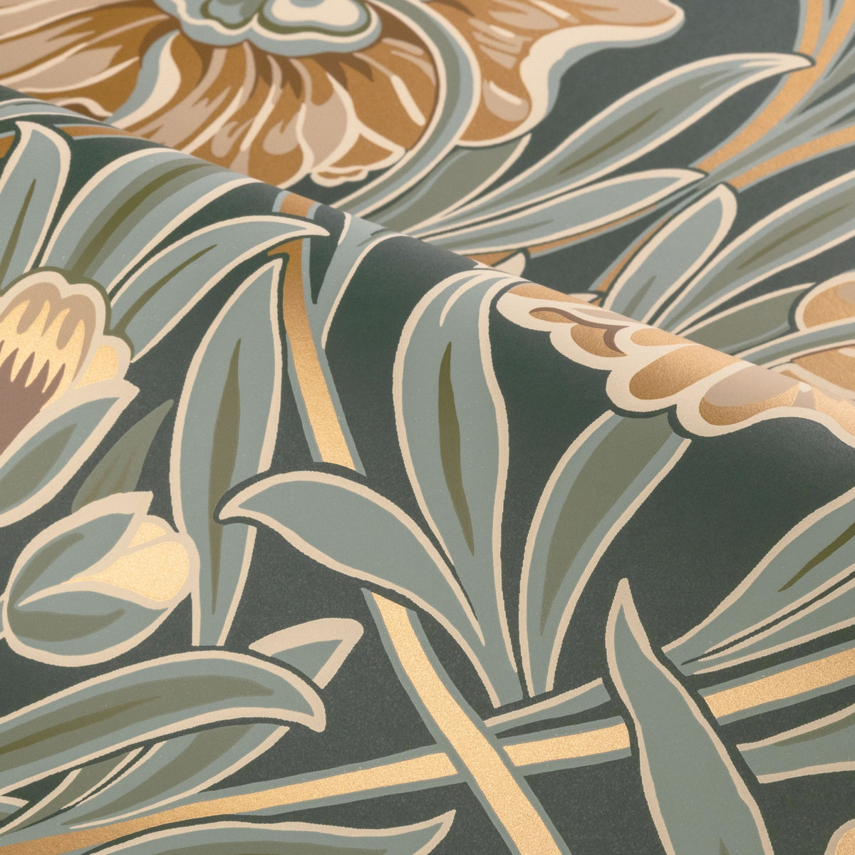 Casamance behang Isadora 70370304 vert anglais céladon (staal)