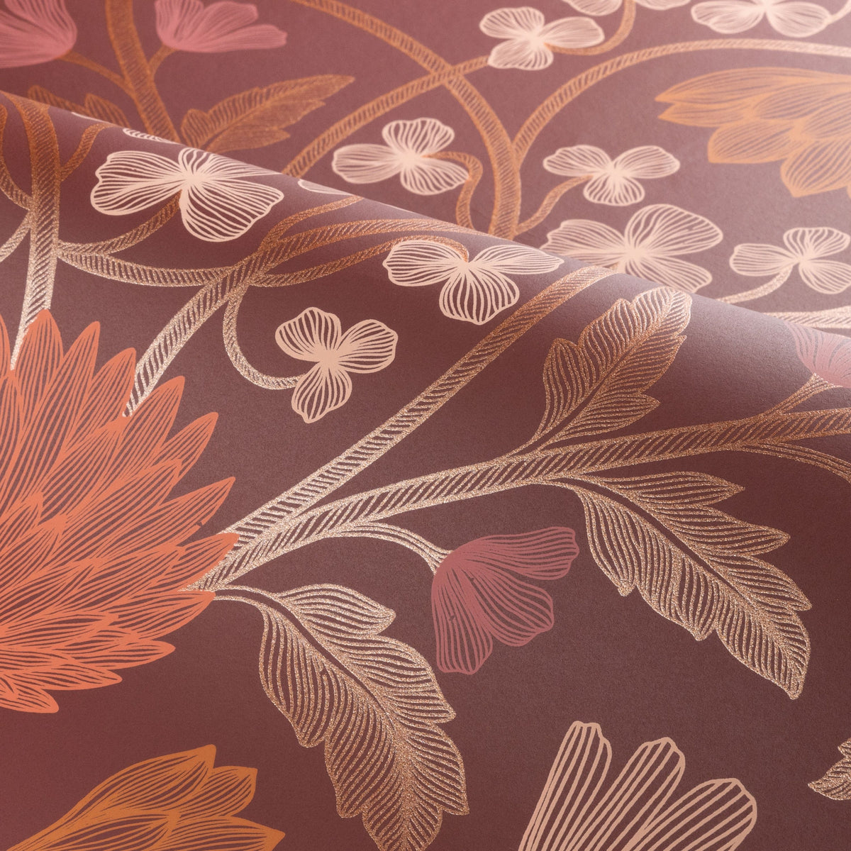 Casamance behang Isadora Hippolyte 70450814 bordeaux cuivré