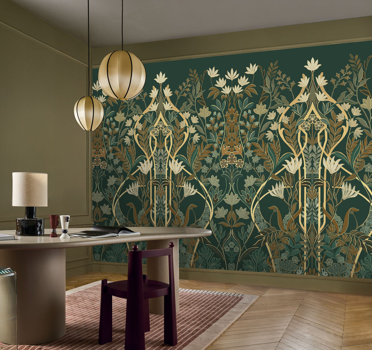 Casamance fotobehang Isadora Salon des Miroirs 70733058 in interieur