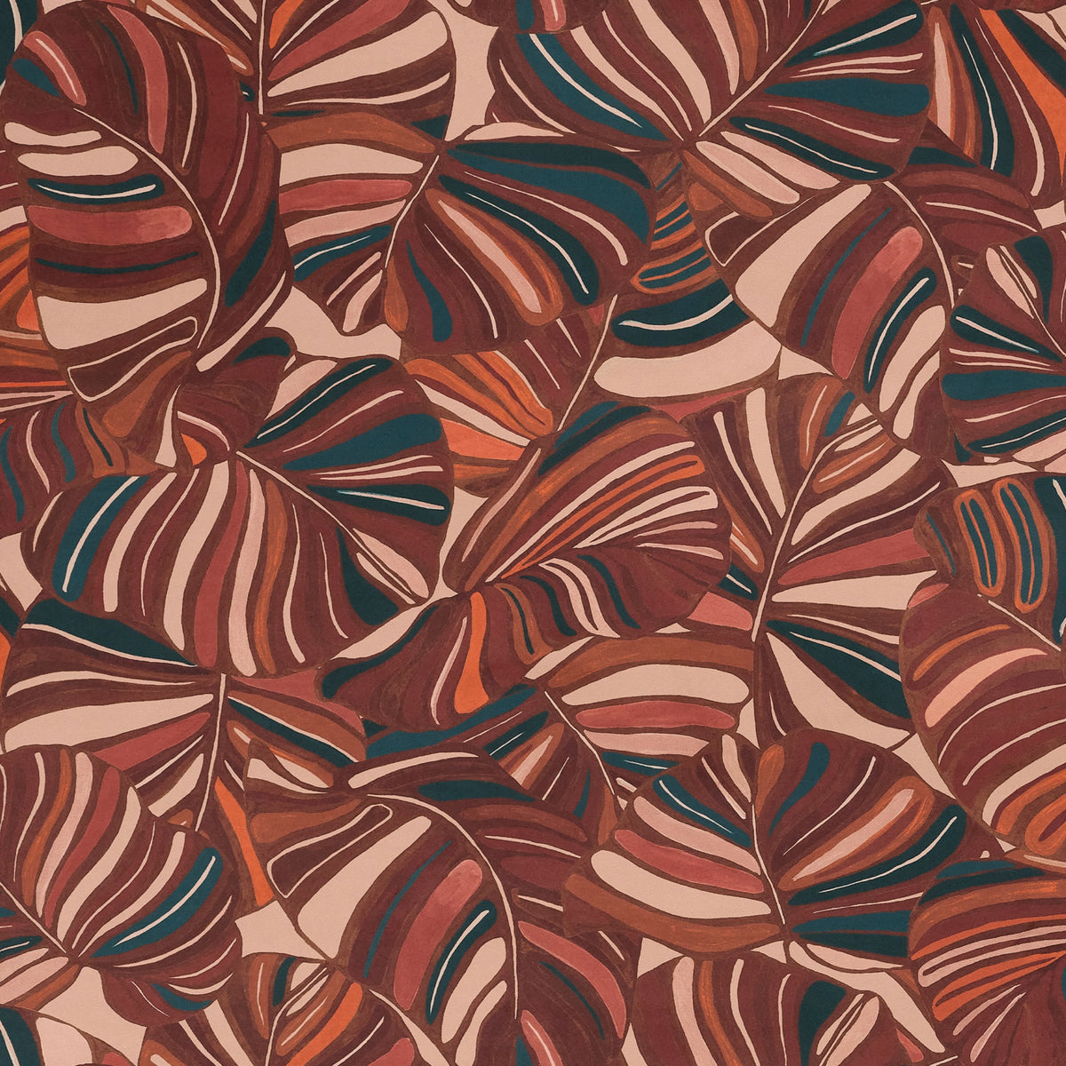 Casamance behang Mellow Pachira 71010102 pourpre (staal)