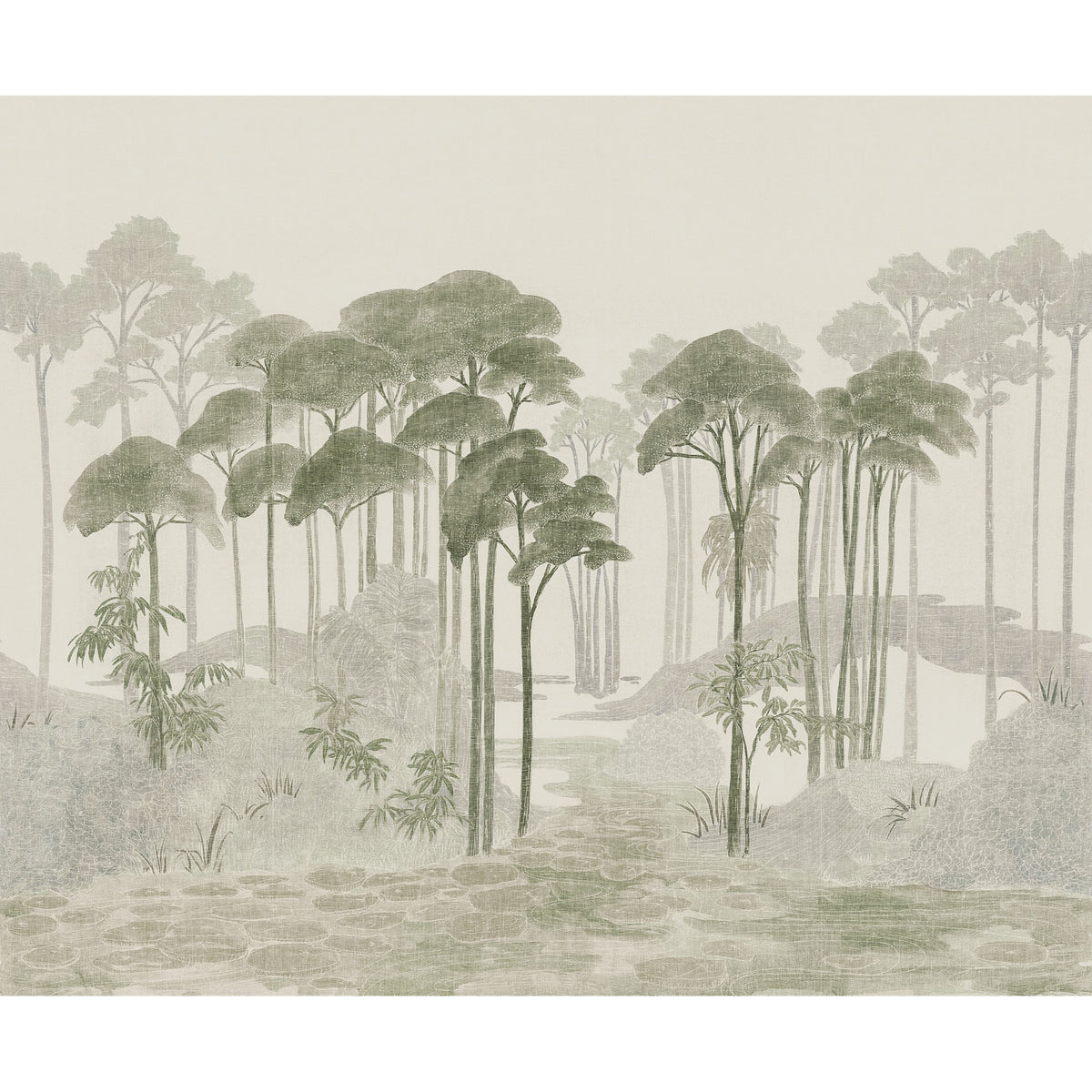 Casamance fotobehang Exploration Pinarello 71310178 sable vert