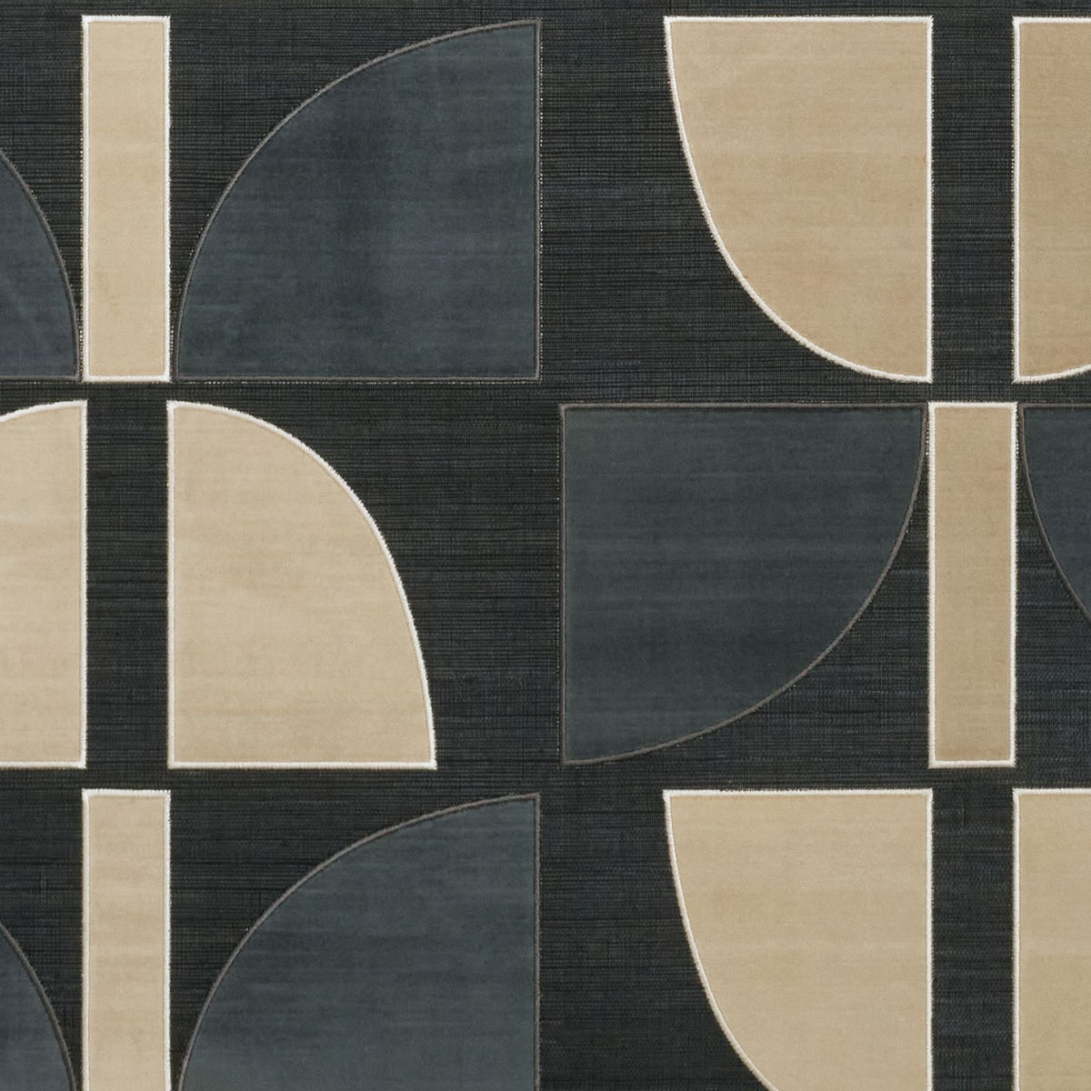 Casamance behang Hikari 71370323 noir taupe