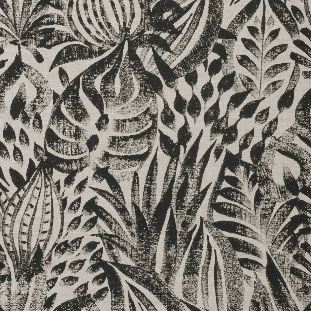 Casamance behang Linora Foliage 71420399 noir