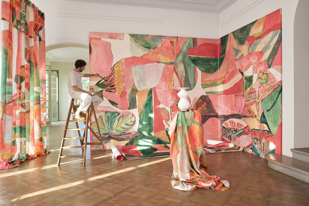 Casamance fotobehang Exploration Jardin Dansé 71590304 in interieur