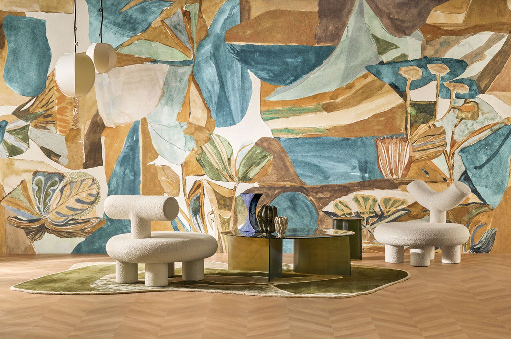Casamance fotobehang Exploration Jardin Dansé 71590406 in interieur