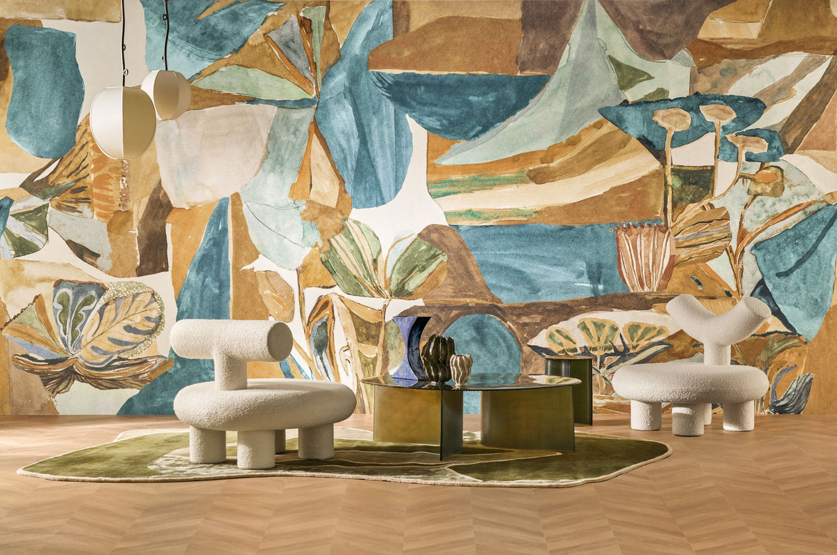 Casamance fotobehang Exploration Jardin Dansé 71590406 in interieur