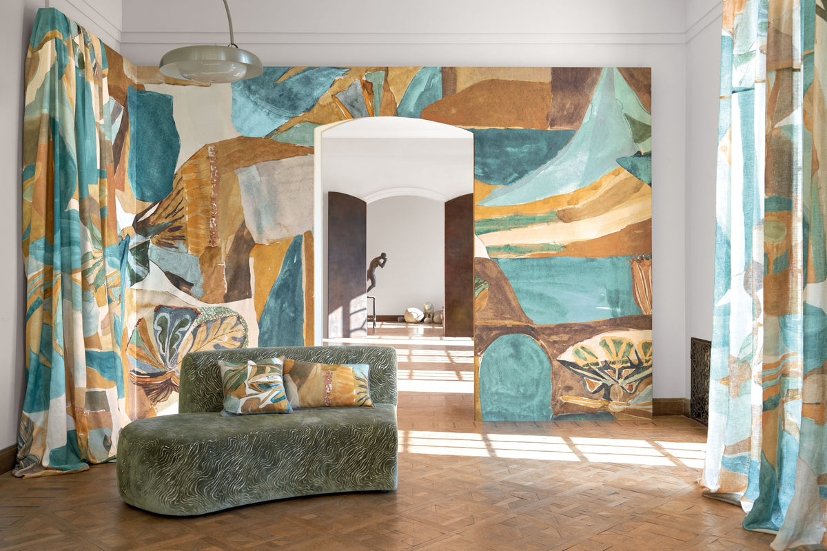Casamance fotobehang Exploration Jardin Dansé 71590406 in interieur