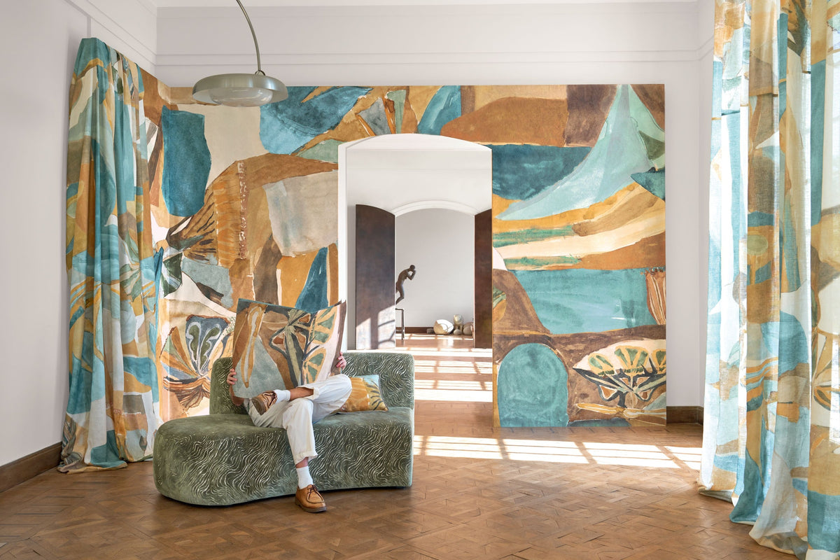 Casamance fotobehang Exploration Jardin Dansé 71590406 in interieur