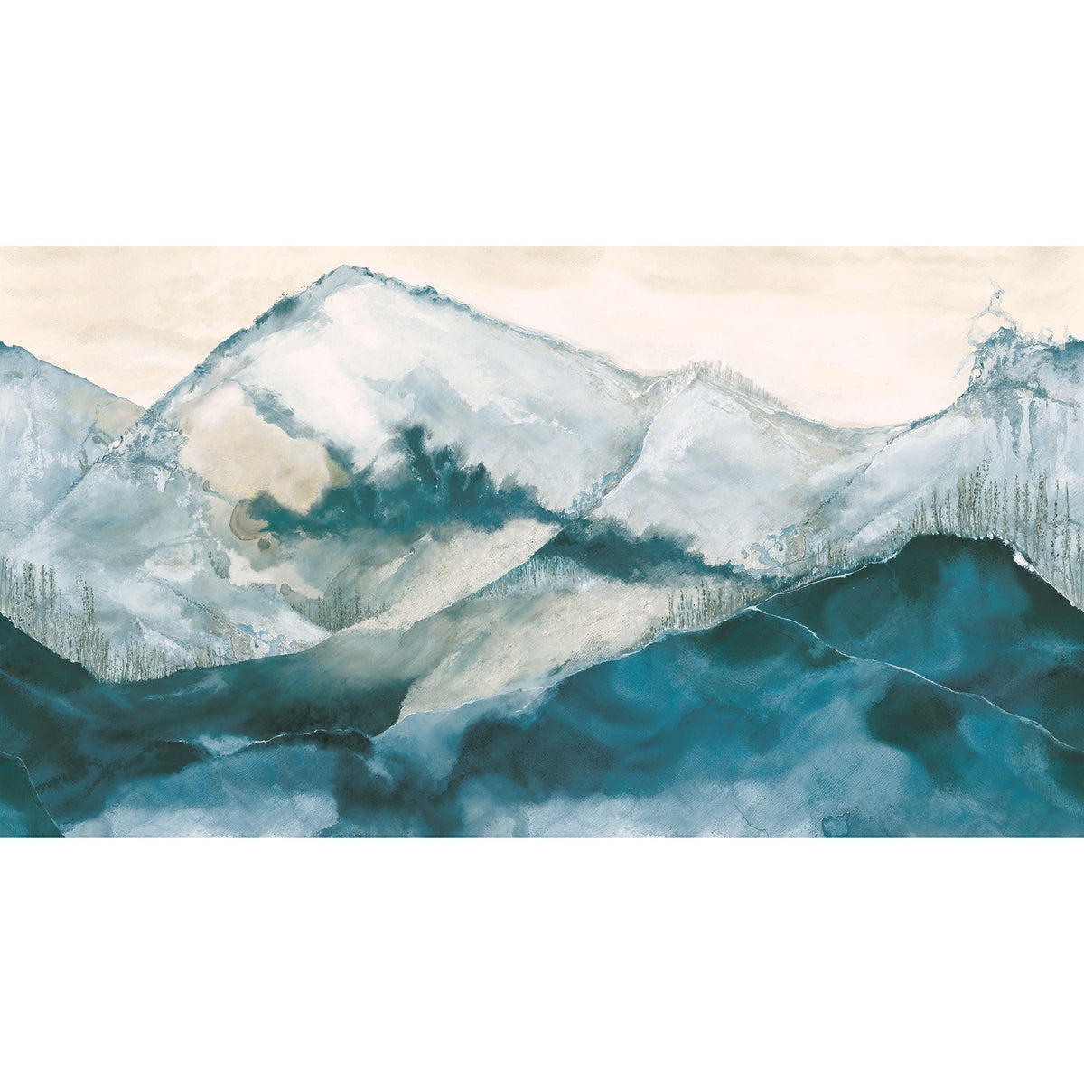 Casamance fotobehang Exploration Horizon 71750223 bleu beige doré