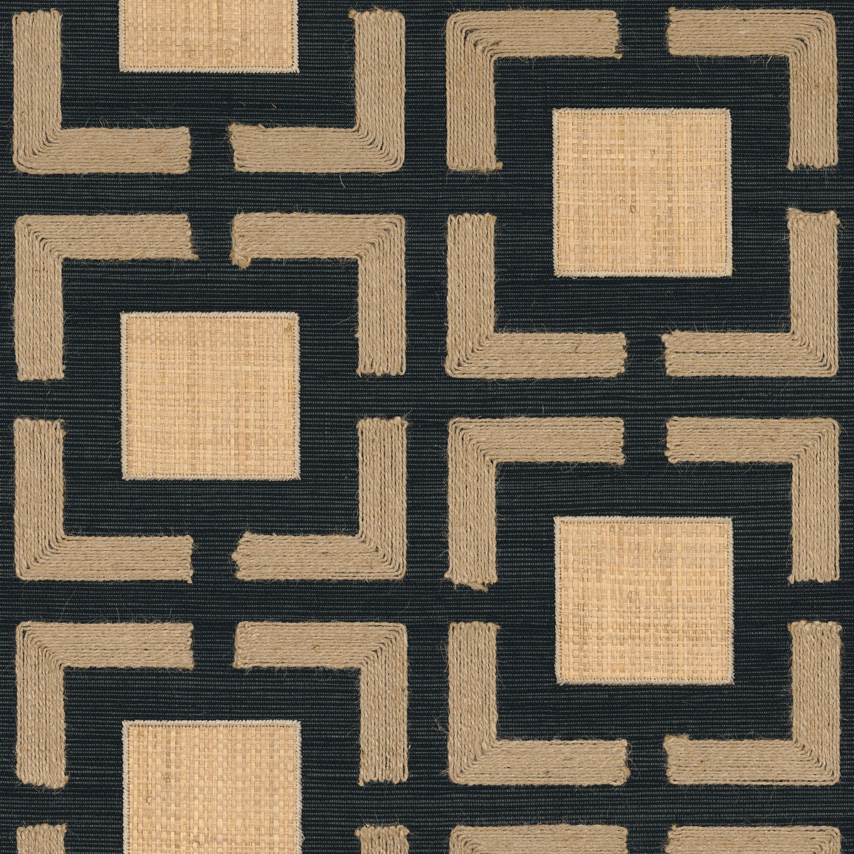 Casamance behang Taormina Biancavilla 73060314 noir sable