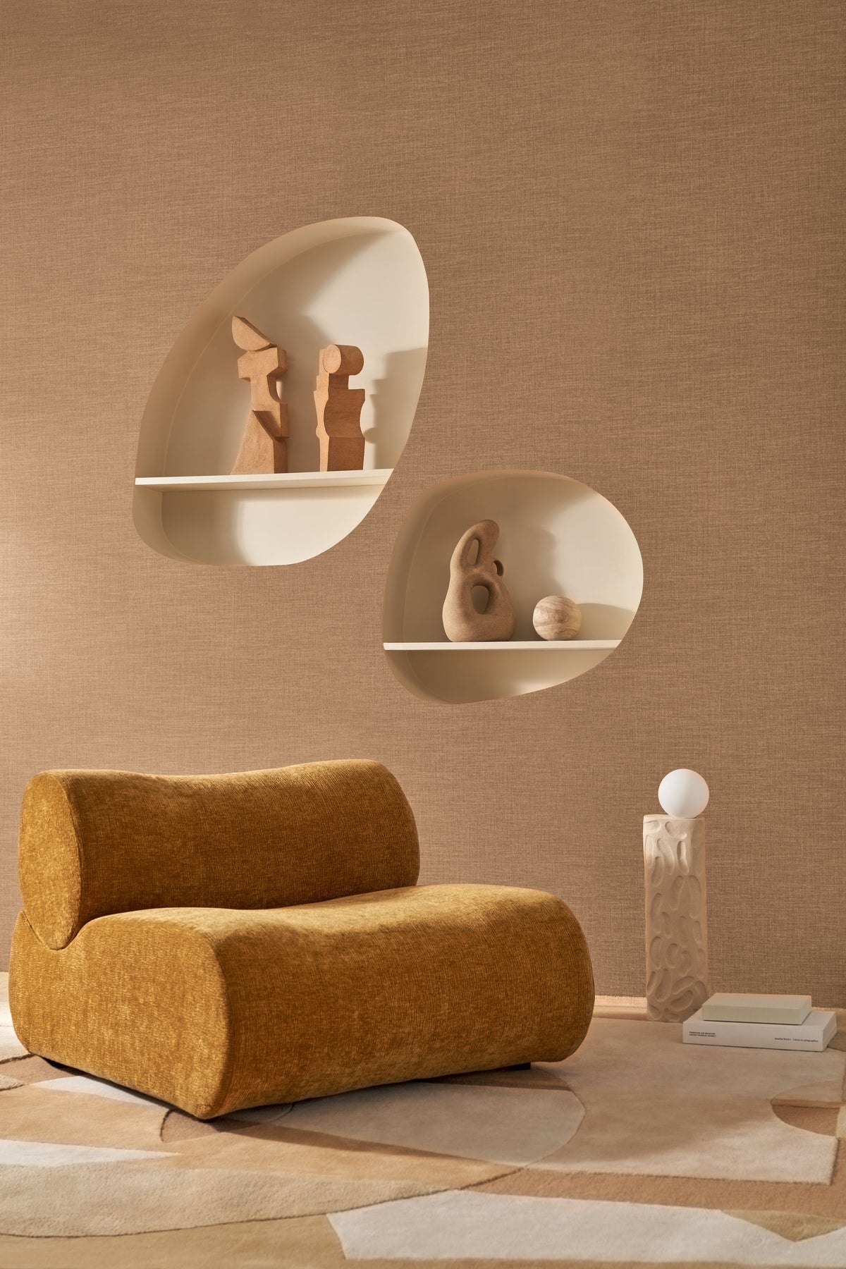 Casamance behang Edition Rayures Shinok 73819466 in interieur