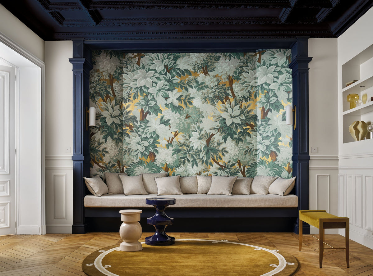 Casamance fotobehang Panoramas Les Intemporels Broceliande 73931018 in interieur