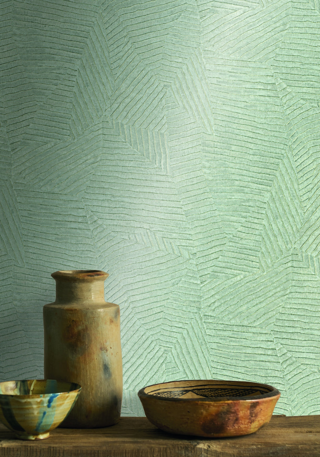 Casamance behang Textures Végétales Soroa 74090976 in interieur