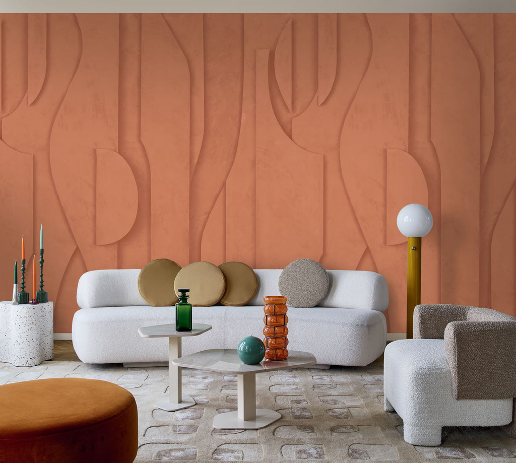 Casamance fotobehang Panoramas Les Intemporels Stuc 74131732 in interieur