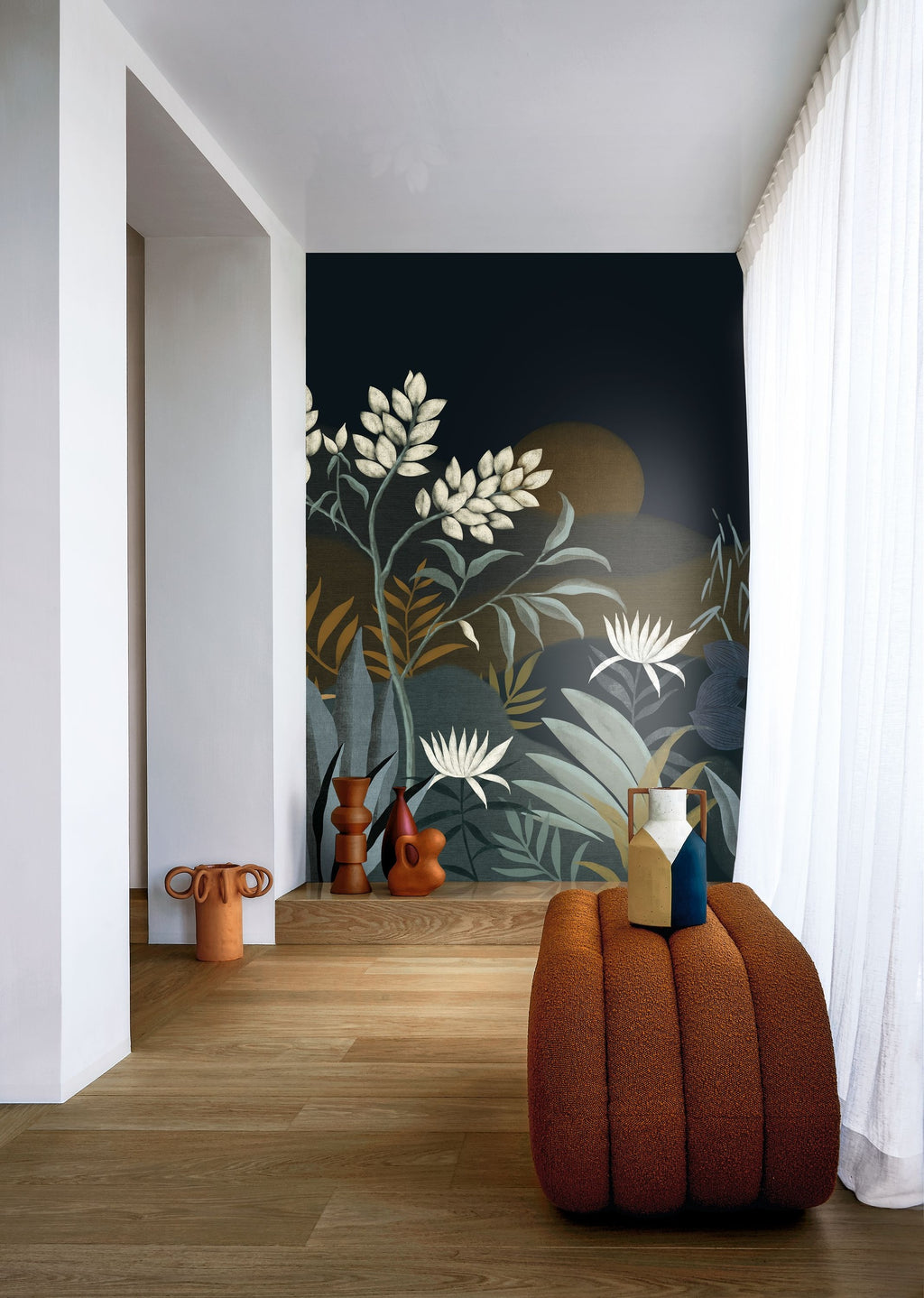 Casamance fotobehang Panoramas Les Intemporels Neloe 74302140 in interieur
