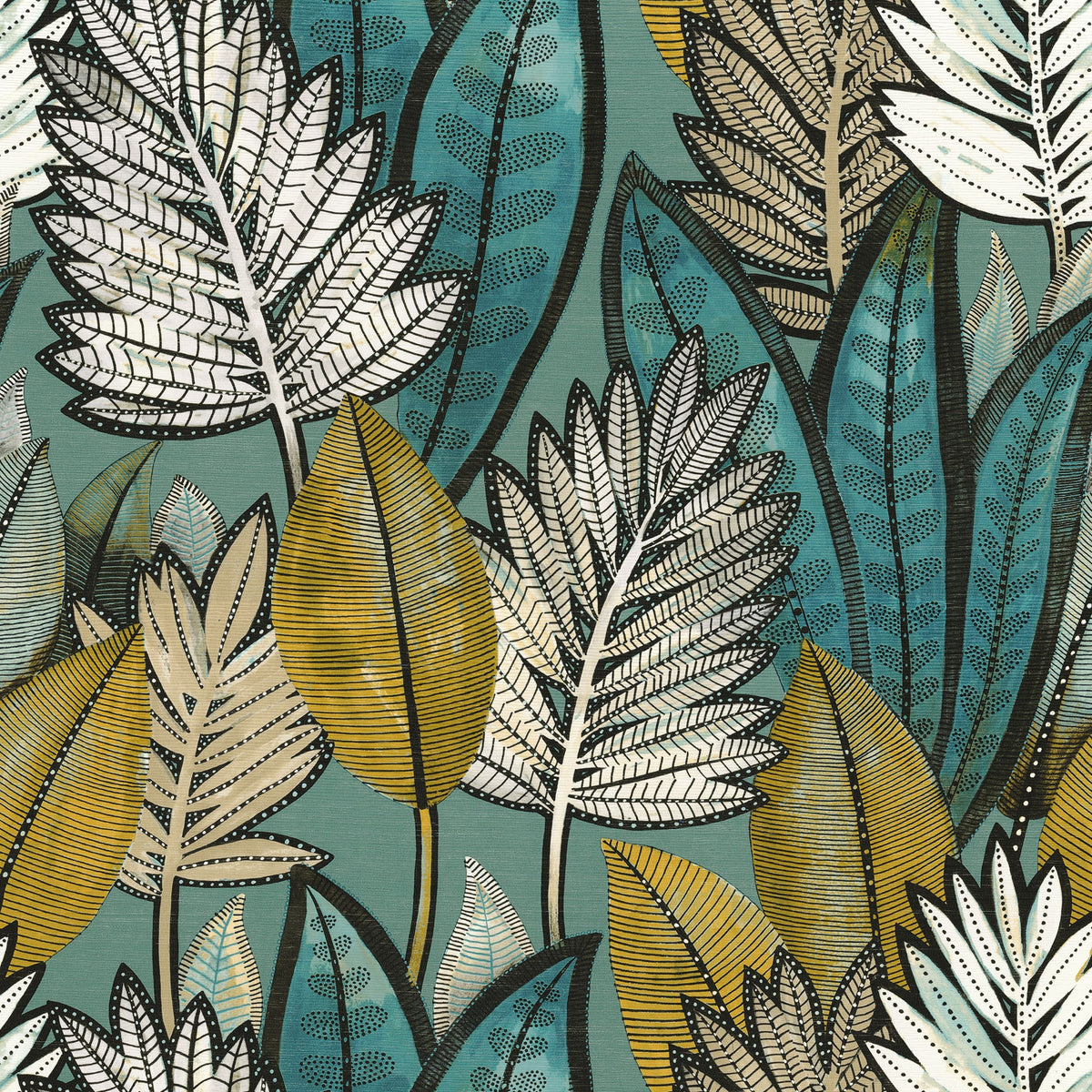 Casamance behang Aventura Sabal 74680264 vert d'eau