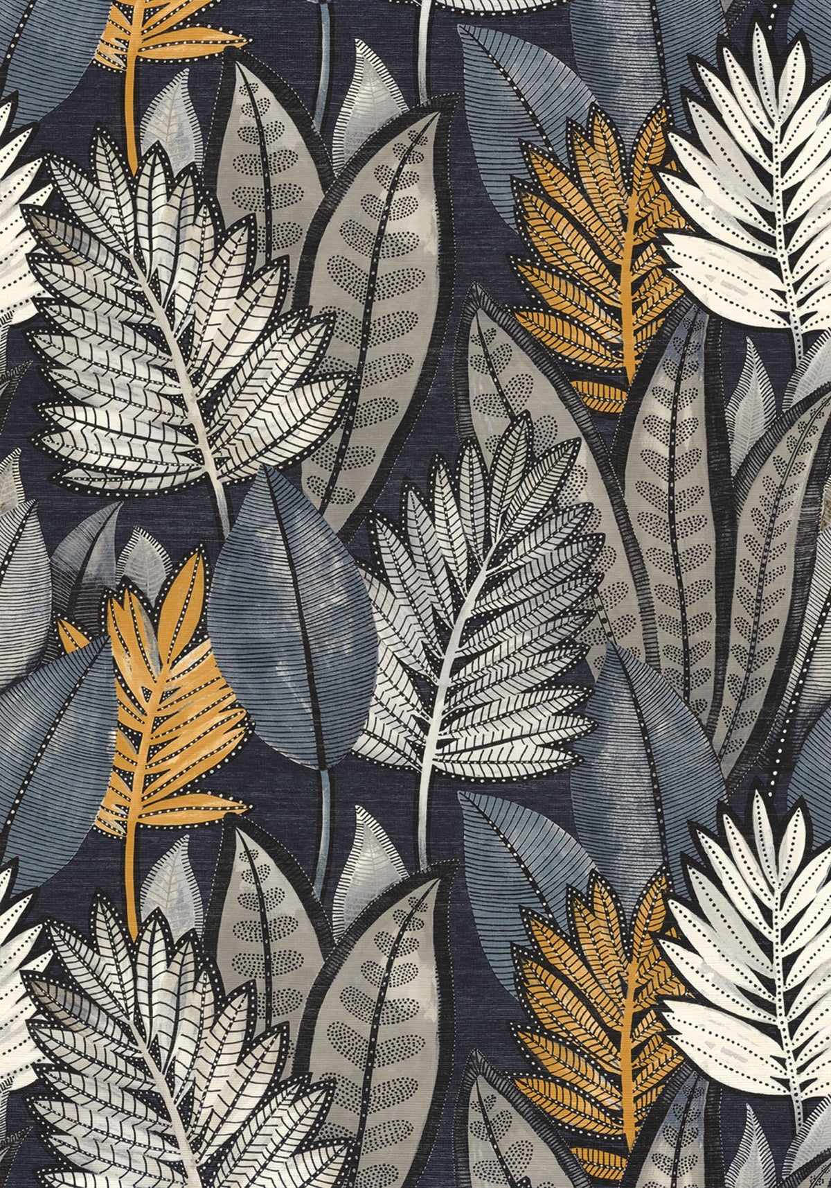 Casamance behang Aventura Sabal 74680570 encre ocre